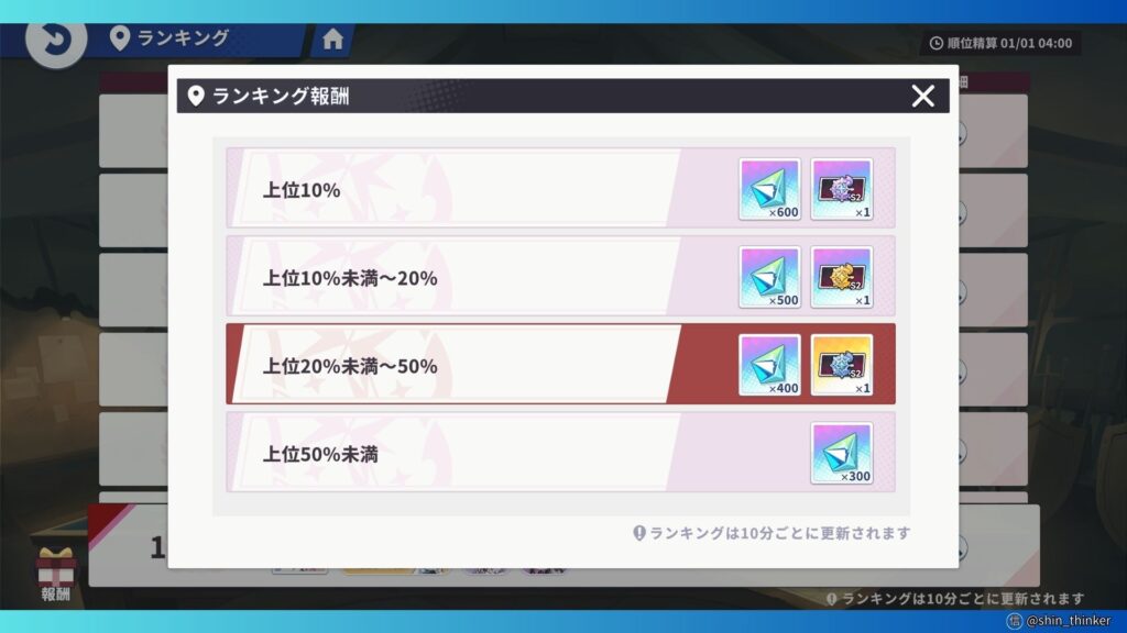 【ステラソラ】イベント_指名手配_ランキング報酬